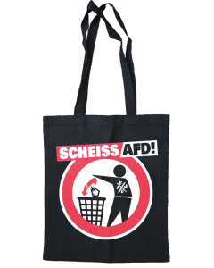 KEIN BOCK AUF NAZIS 'Scheiss AFD' Baumwolltasche