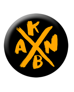 KEIN BOCK AUF NAZIS 'KBAN' Button orange