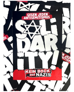 KEIN BOCK AUF NAZIS 'Solidarity' 50er Aufkleber Paket