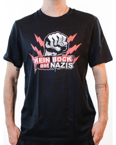 KEIN BOCK AUF NAZIS 'Raised Fist' Unisex Shirt schwarz