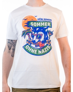 KEIN BOCK AUF NAZIS 'Sommer ohne Nazis' Unisex Shirt weiss