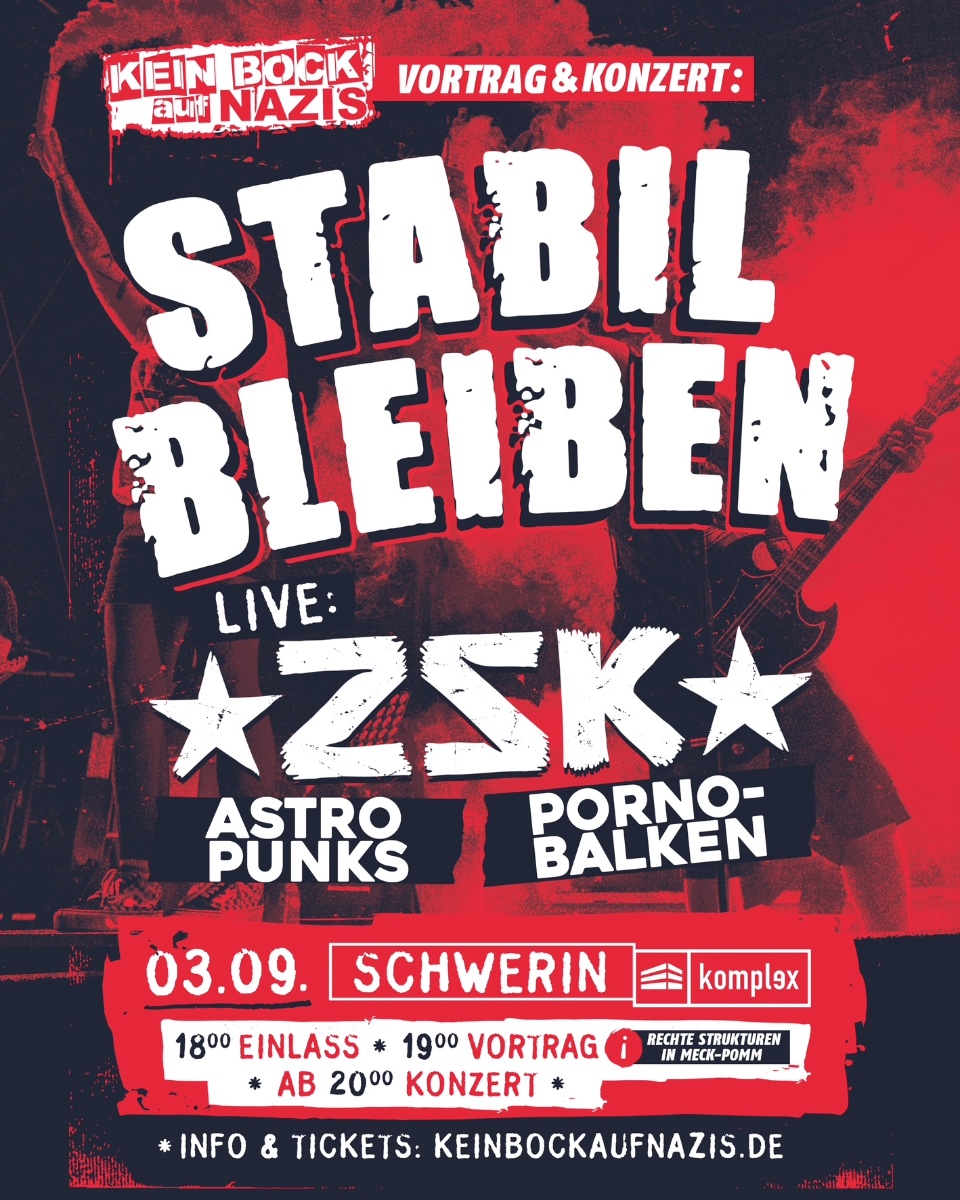 03.09.2026 'Kein Bock Auf Nazis Konzert' Schwerin, Komplex