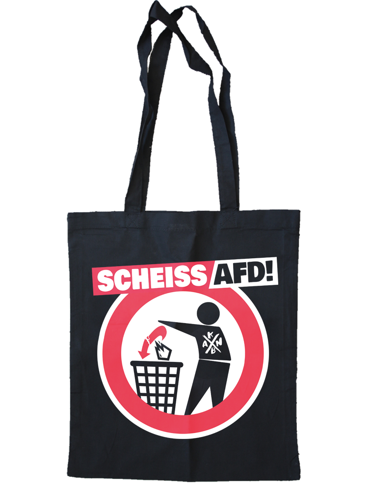 KEIN BOCK AUF NAZIS 'Scheiss AFD' Baumwolltasche