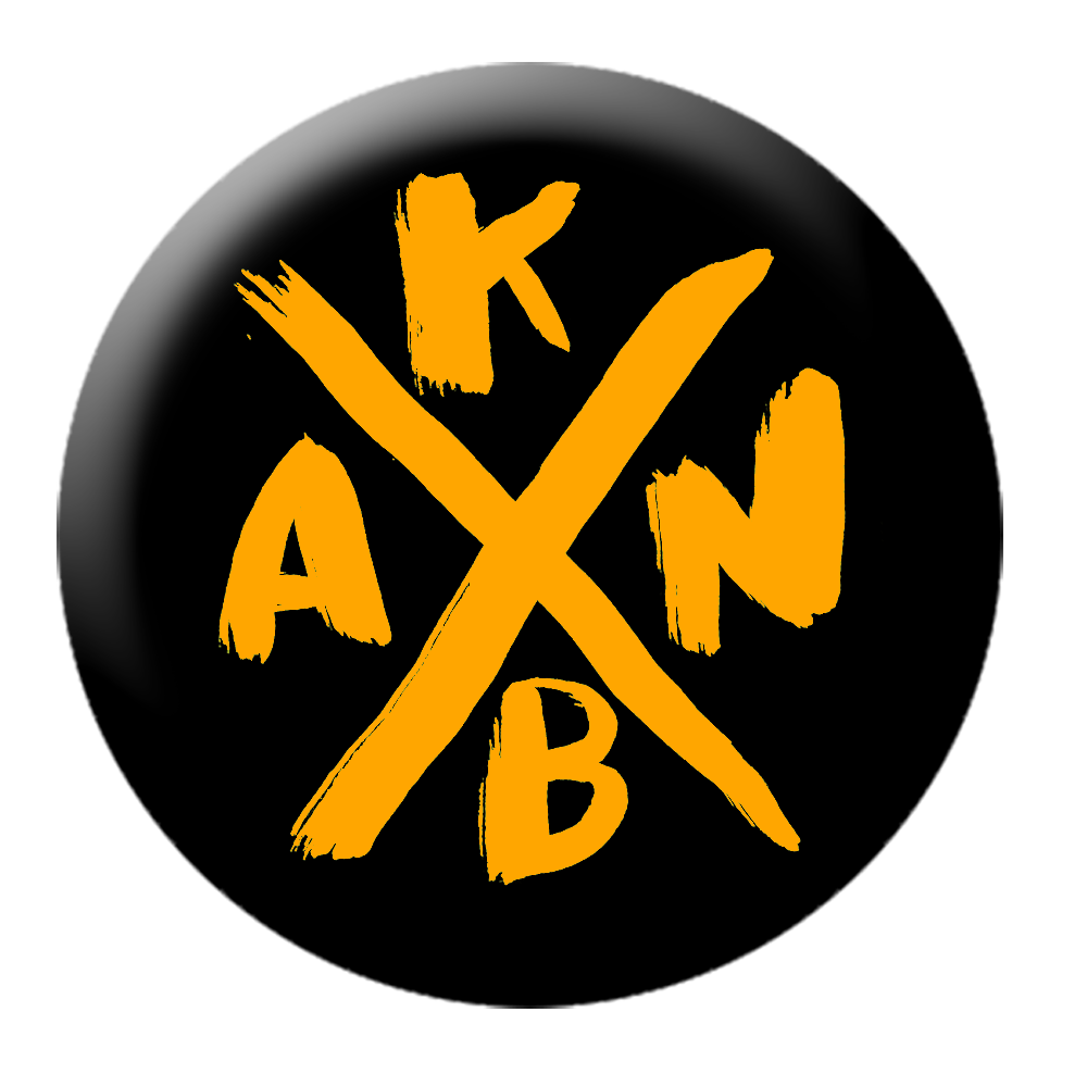 KEIN BOCK AUF NAZIS 'KBAN' Button orange
