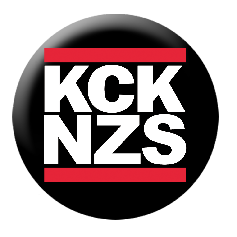 KEIN BOCK AUF NAZIS 'KCK NZS' Button