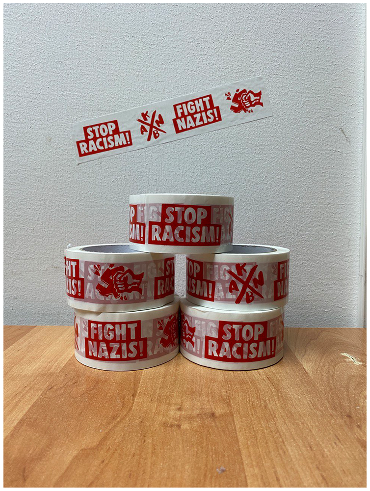KEIN BOCK AUF NAZIS 'Stop Racism' 5x Klebeband