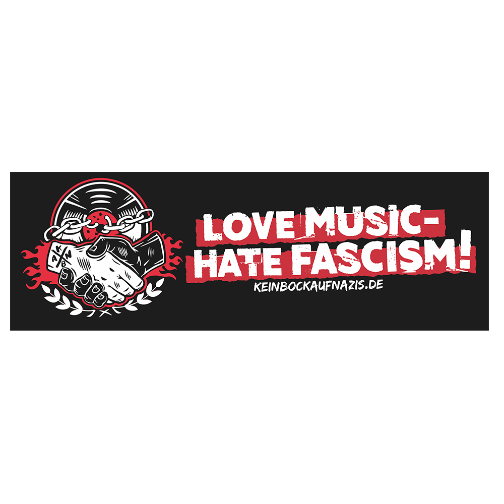 KEIN BOCK AUF NAZIS 'Love Music' Festival-Banner