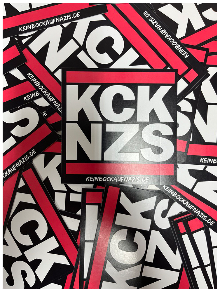 KEIN BOCK AUF NAZIS 'KCK NZS' 50er Aufkleber Paket