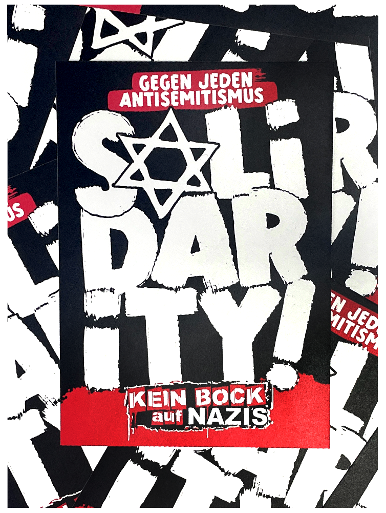 KEIN BOCK AUF NAZIS 'Solidarity' 50er Aufkleber Paket