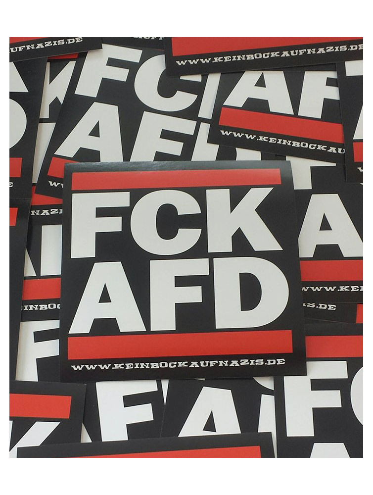 KEIN BOCK AUF NAZIS 'FCK AFD' 50er Aufkleber Paket