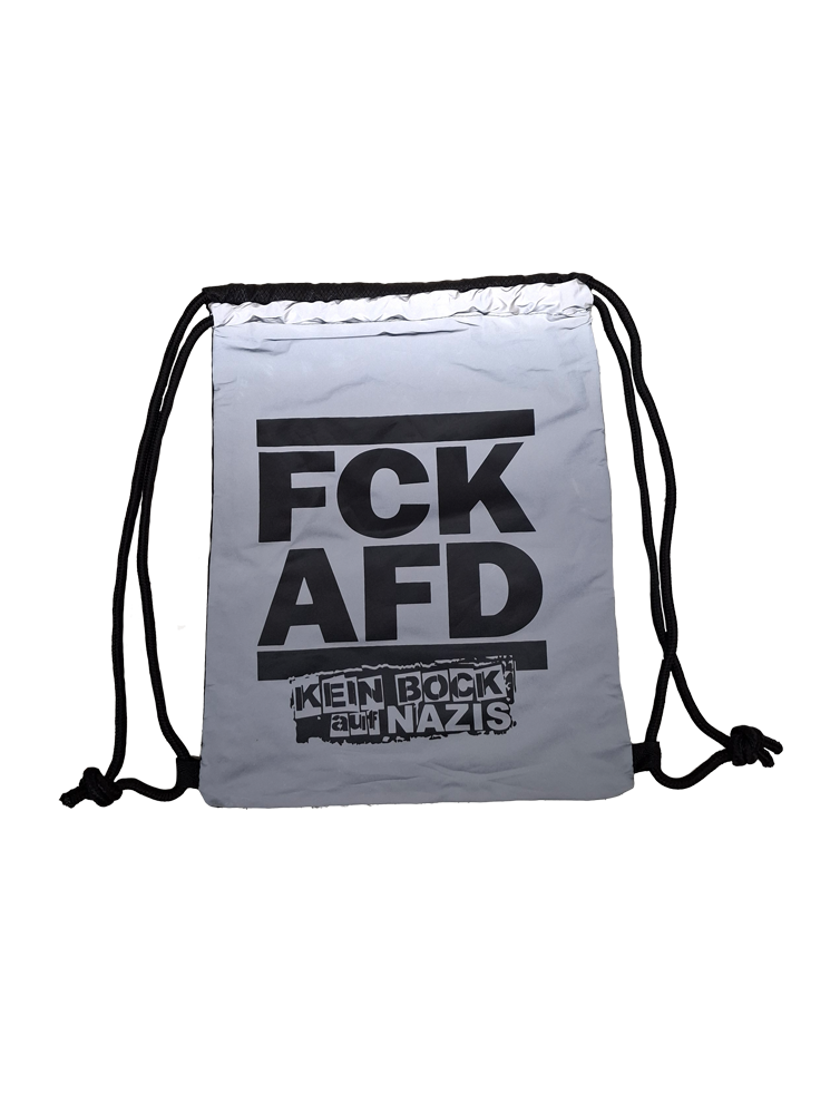 KEIN BOCK AUF NAZIS 'FCK AFD' Reflective Turnbeutel