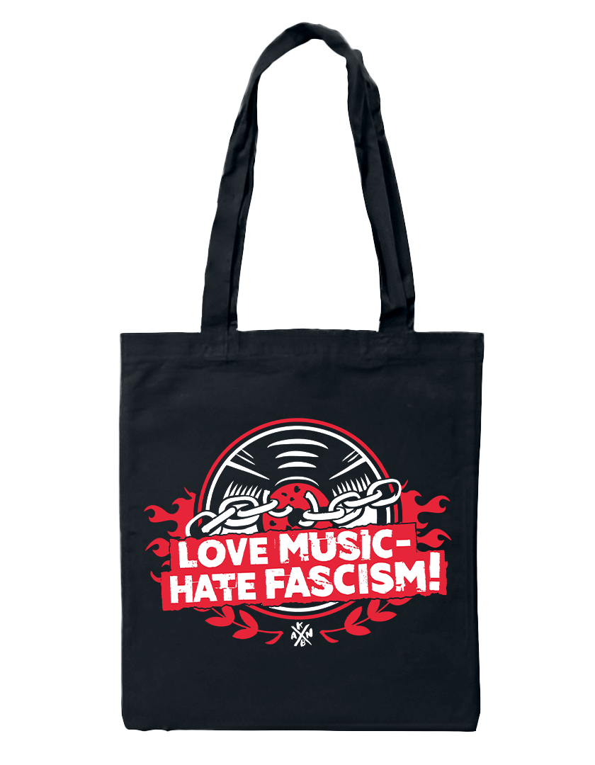KEIN BOCK AUF NAZIS 'Love Music Hate Facism' Baumwolltasche
