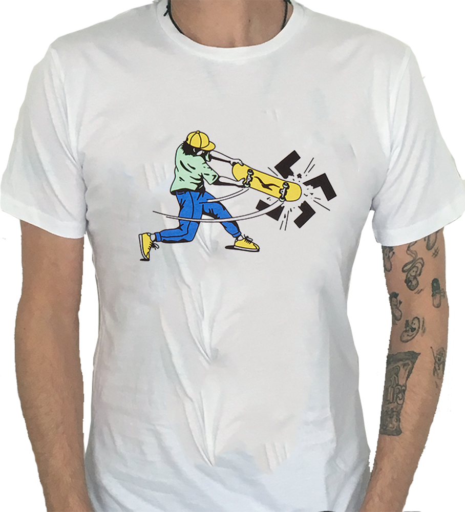 KEIN BOCK AUF NAZIS 'Cleptomanicx - Fight Them' Unisex Shirt weiss