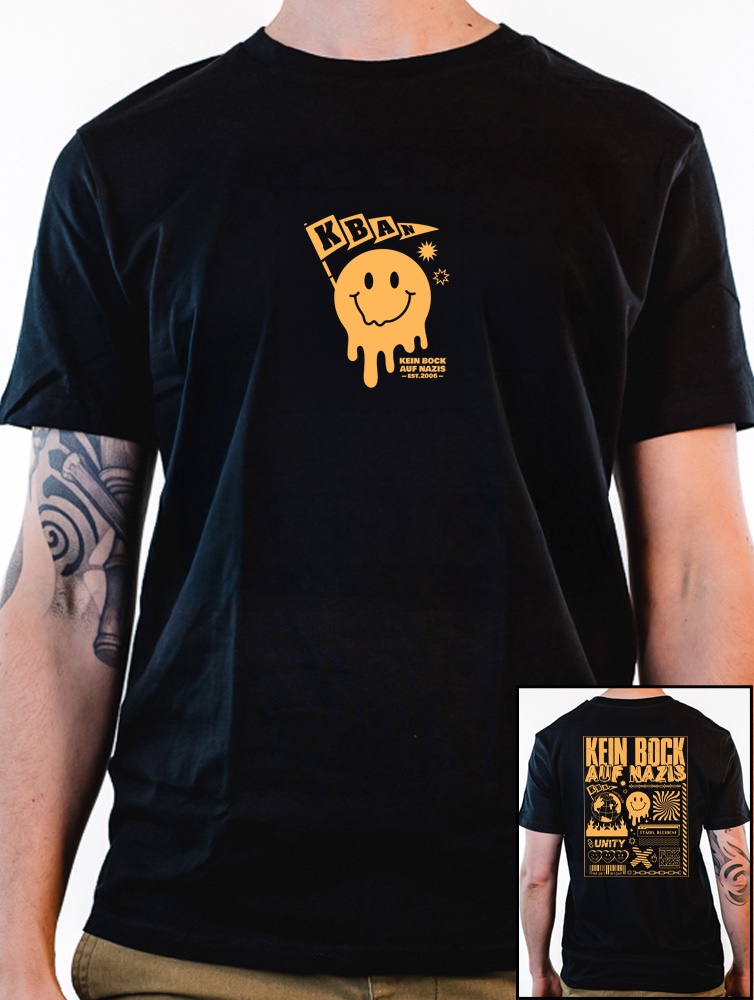 KEIN BOCK AUF NAZIS 'Smiley' T-Shirt Orange
