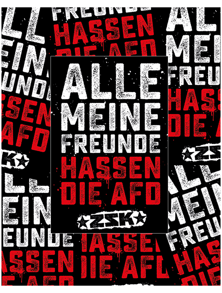 ZSK 'Alle meine Freunde' Sticker 10er Aufkleber Paket