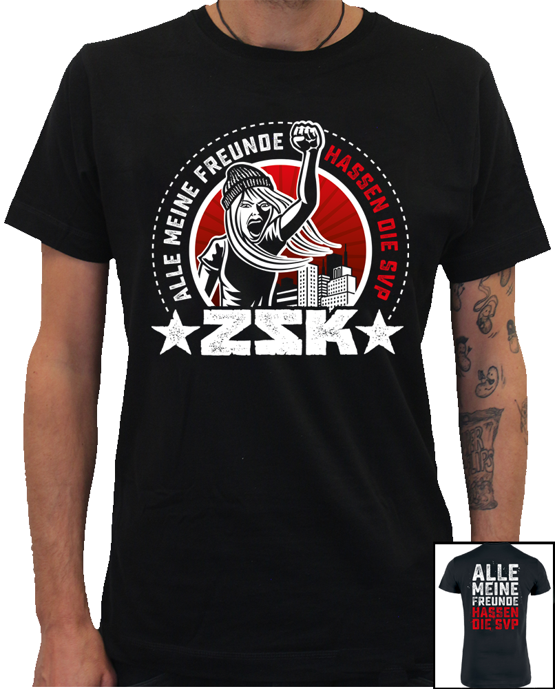 ZSK 'Alle meine Freunde hassen die SVP' Unisex Shirt Rot