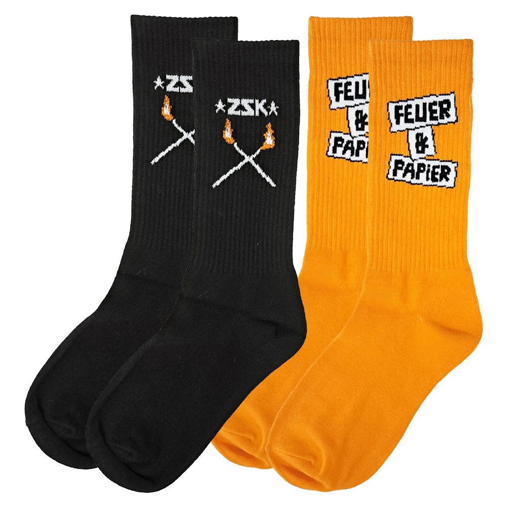 ZSK 'Feuer und Papier / Streichholz' Socken Bundle