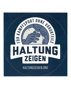 HALTUNG ZEIGEN 'Empty hands' Sticker (klein)