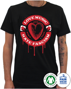 KEIN BOCK AUF NAZIS 'Loves Music' schwarz T-Shirt